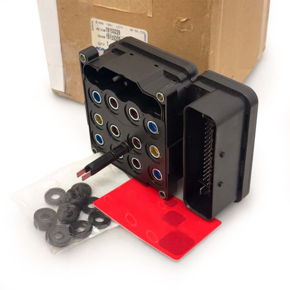 19153229 | Genuine GM® Electronic Anti-Lock Brake System (ABS) Control Module for Saturn, Pontiac Top-front angle