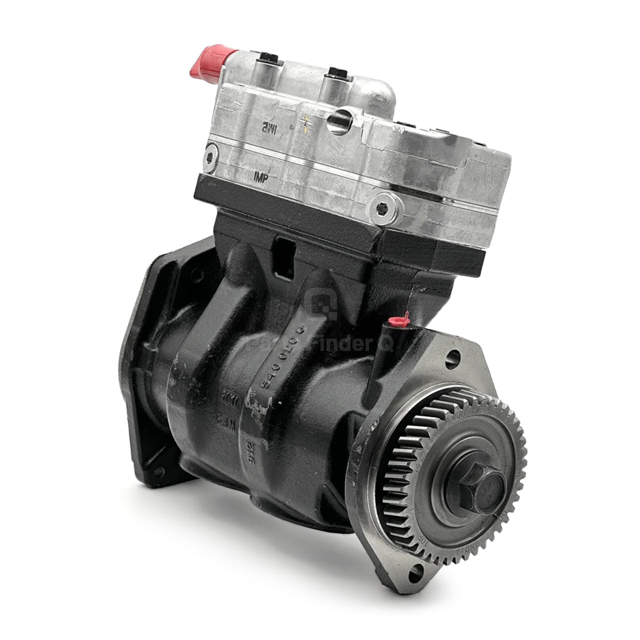 5585420 | Genuine Cummins® Air Brake Compressor Twin Cylinder Front-left angle