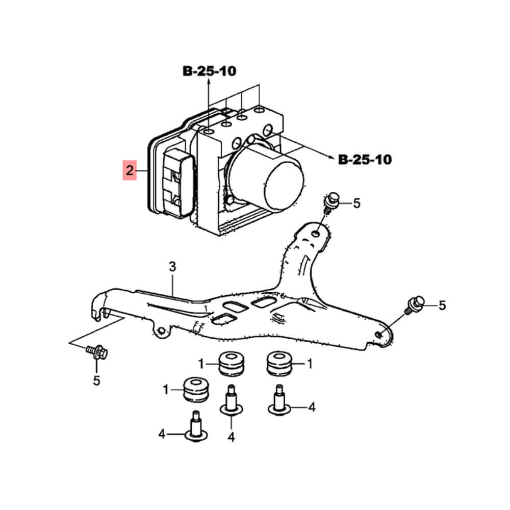 57110-T2F-A04 | Genuine Honda® VSA Modulator with ABS Unit
