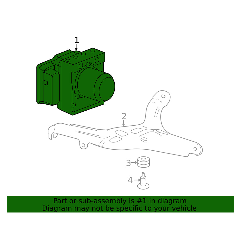 57110-T2G-L01 | Genuine Honda® ABS/VSA Hydraulic Modulator Assembly with Control Unit Exploded View Diagram