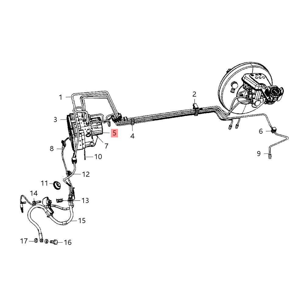 68067066AA | Genuine Mopar® Hydraulic Control Unit Anti-Lock (ABS) for Compass, Patriot and Caliber Close-up view