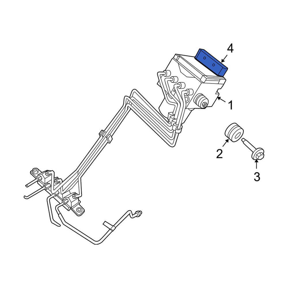 68142314AC | Genuine Mopar® Anti-Lock Brake System (ABS) Module for Ram 1500 Exploded View Diagram