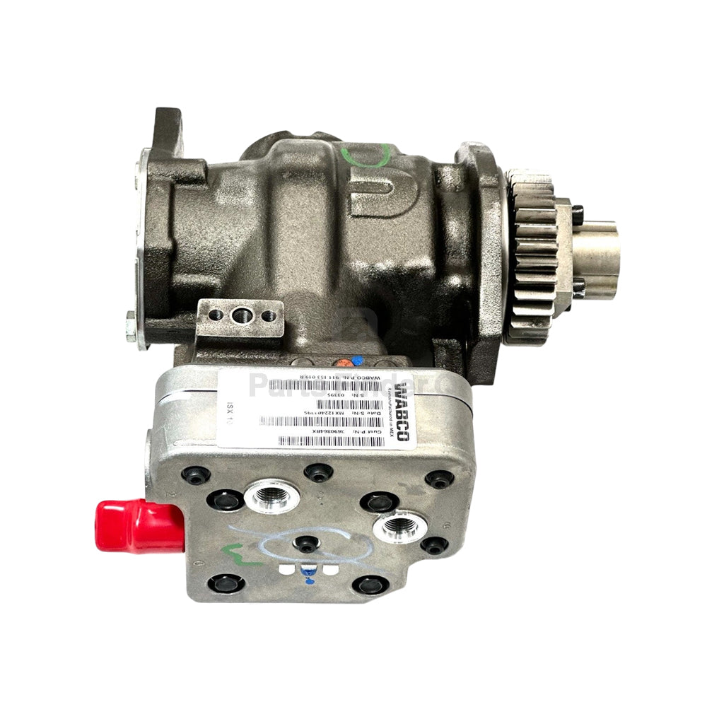 911153019R | Genuine Wabco® Air Brake Compressor 1 Cylinder for ISX, QSX Right side