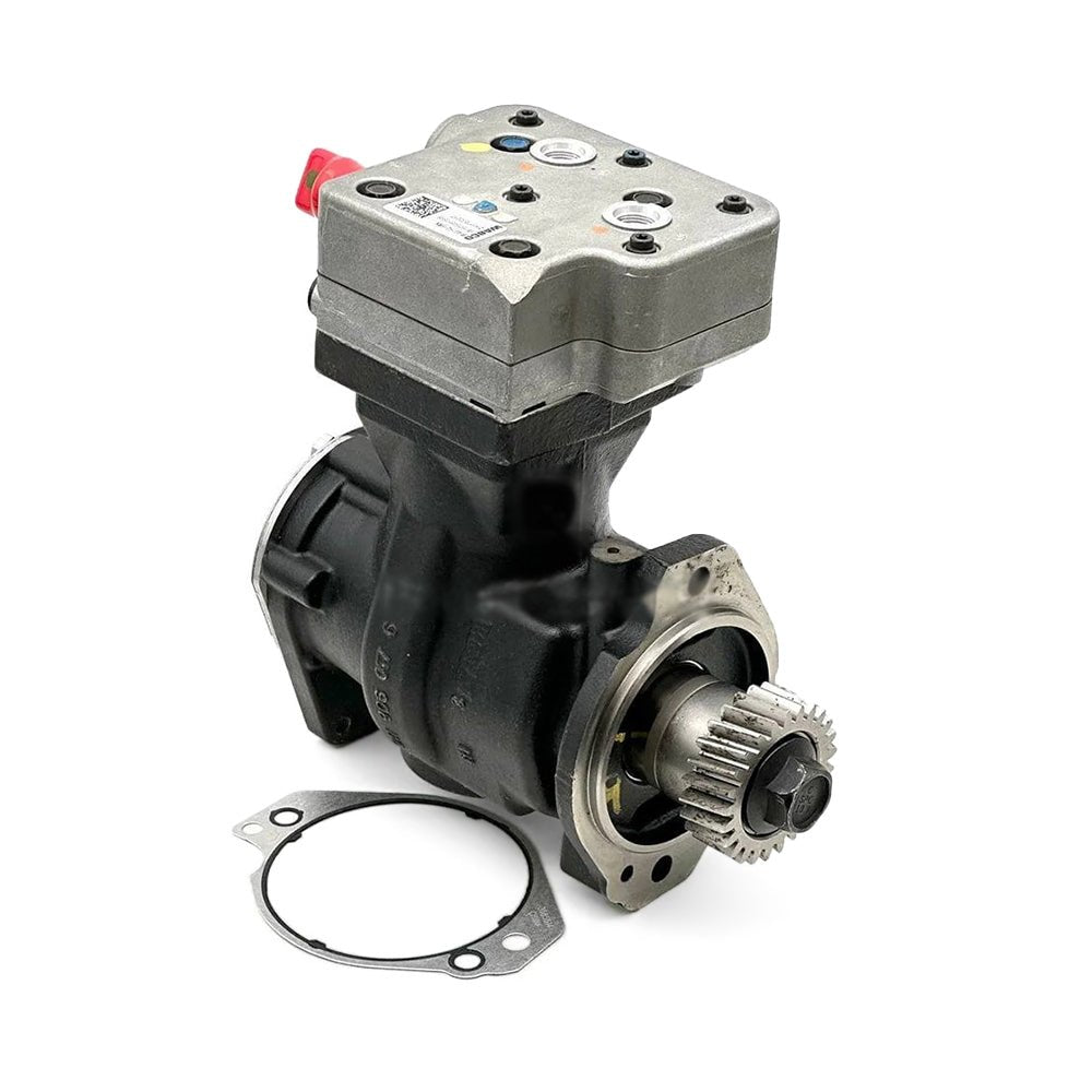9111530210 | Genuine Wabco® Single Cylinder Air Brake Compressor for ISX and QSX engines Front-left angle