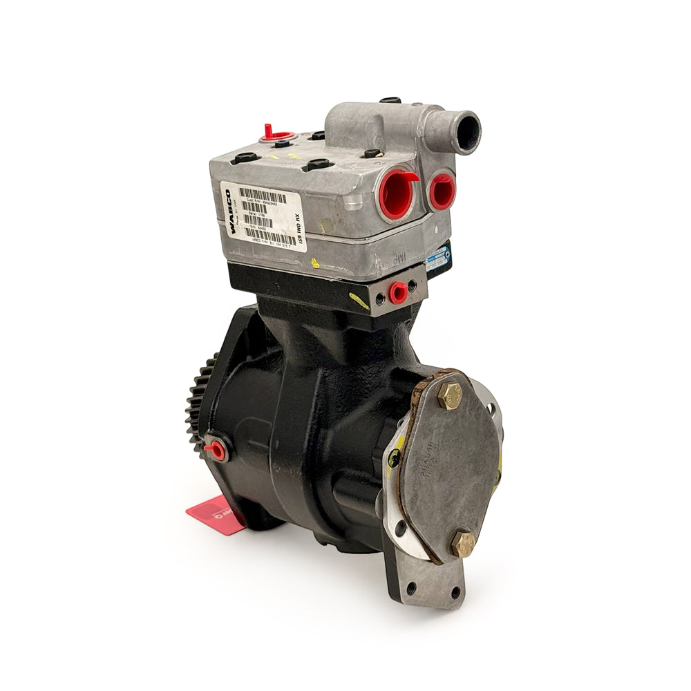 9111545150 | Genuine Wabco® 1 Cylinder Air Brake Compressor for ISB and B engines Back-right angle