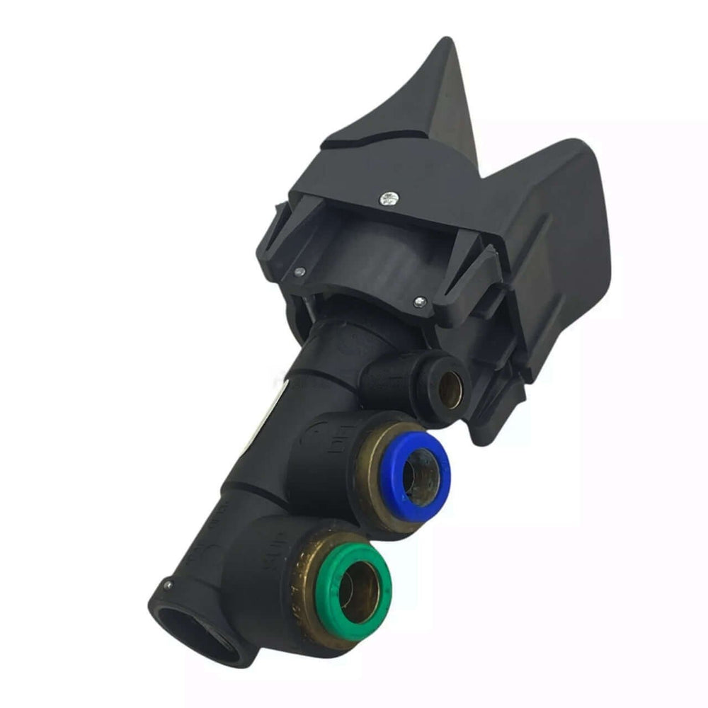G90-1260-001 | Genuine Paccar® Compact Trailer Brake Valve with Hand Self-Return Left-bottom angle