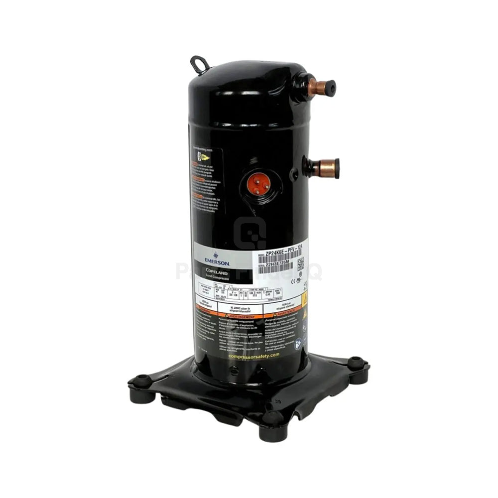 ZP24K6E-PFV-130 | Genuine Copeland® Scroll Compressor R-410A 208-230V AC Front-right angle